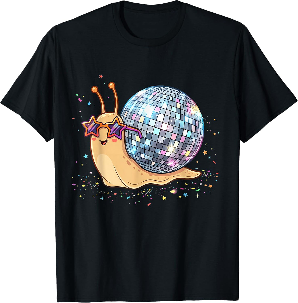 Disco Ball Snail Party T-Shirt