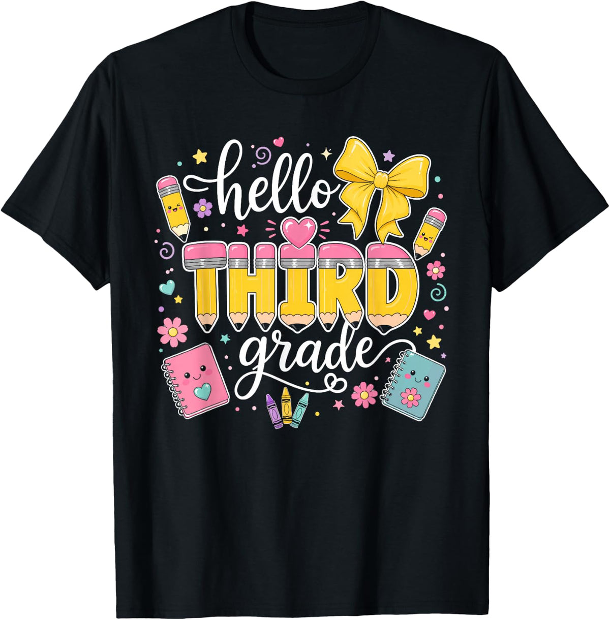 Hello 3rd Grade Boy Girl Teacher Back to School 3rd Grade T-Shirt
