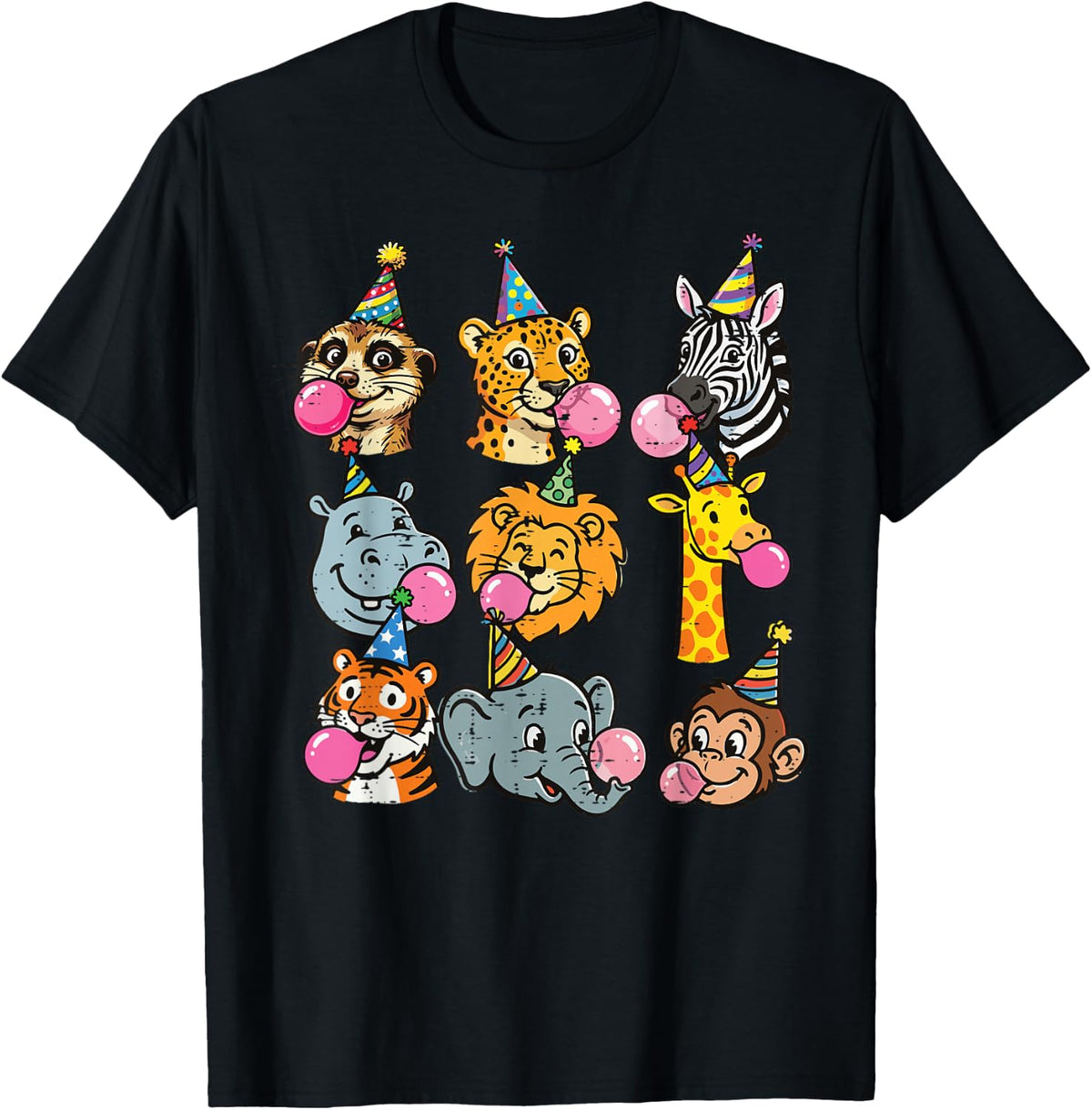 Safari Birthday Animals Cute Party Wildlife Boys Girls Kids T-Shirt
