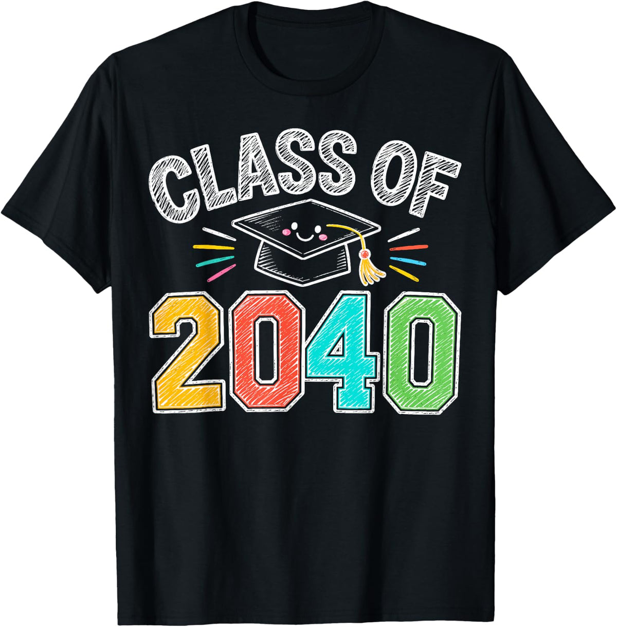 Class of 2040 Grow with Me First Day of School Graduation T-Shirt