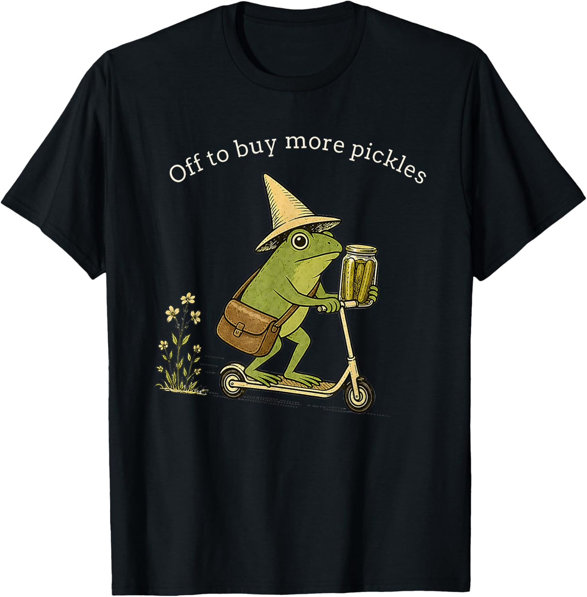 Off to Buy More Pickles Funny Frog Pickle Lover Meme Women's T-Shirt