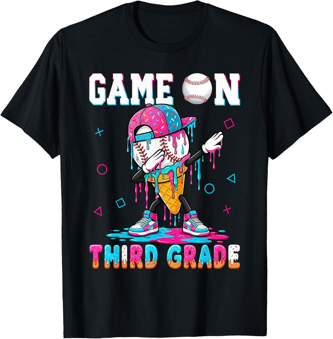 3rd Grade First Day of Third Grade Baseball Drip for Boys T-Shirt