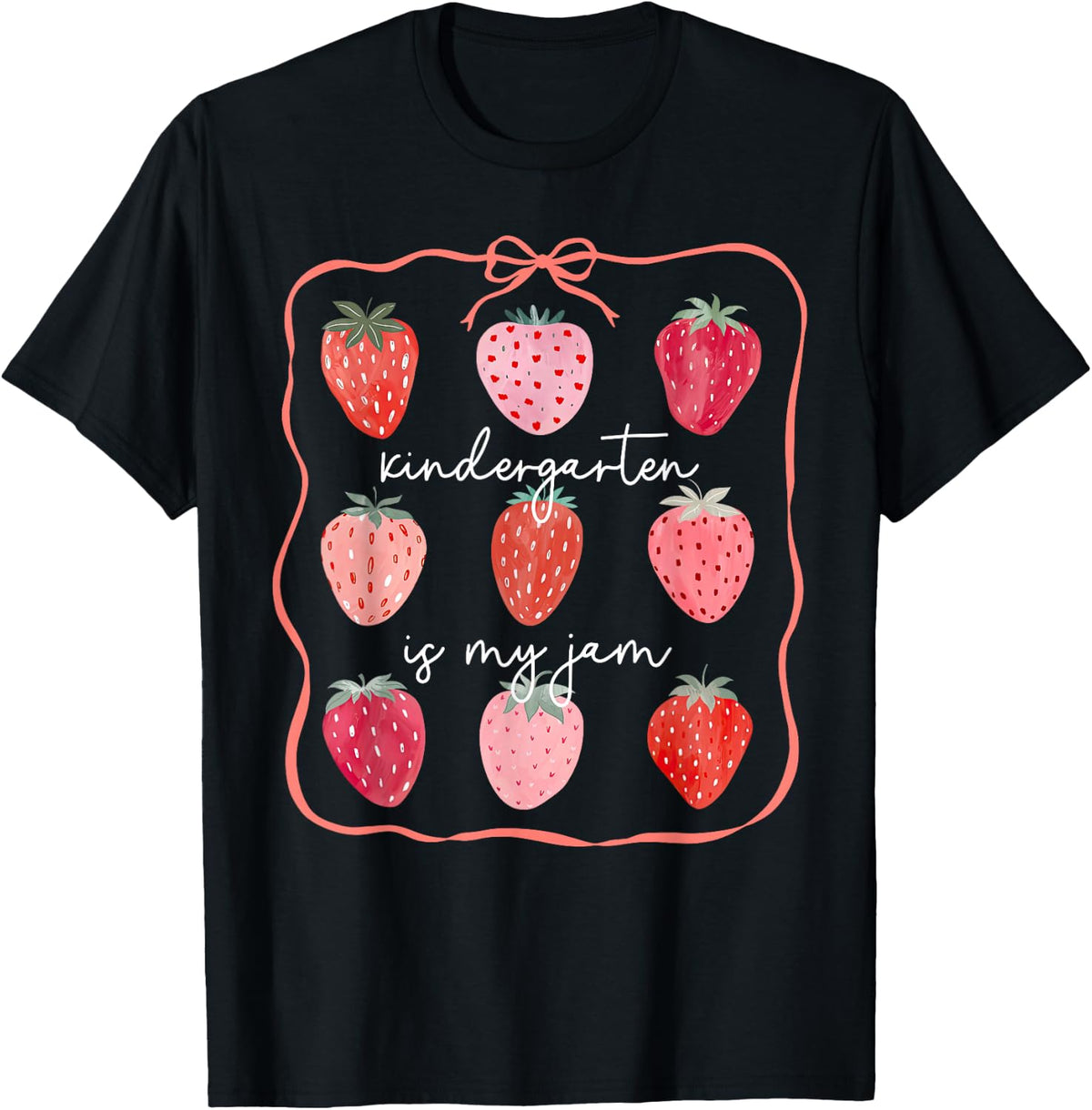 Groovy Kindergarten is My Jam Strawberry Kinder Team Teacher T-Shirt