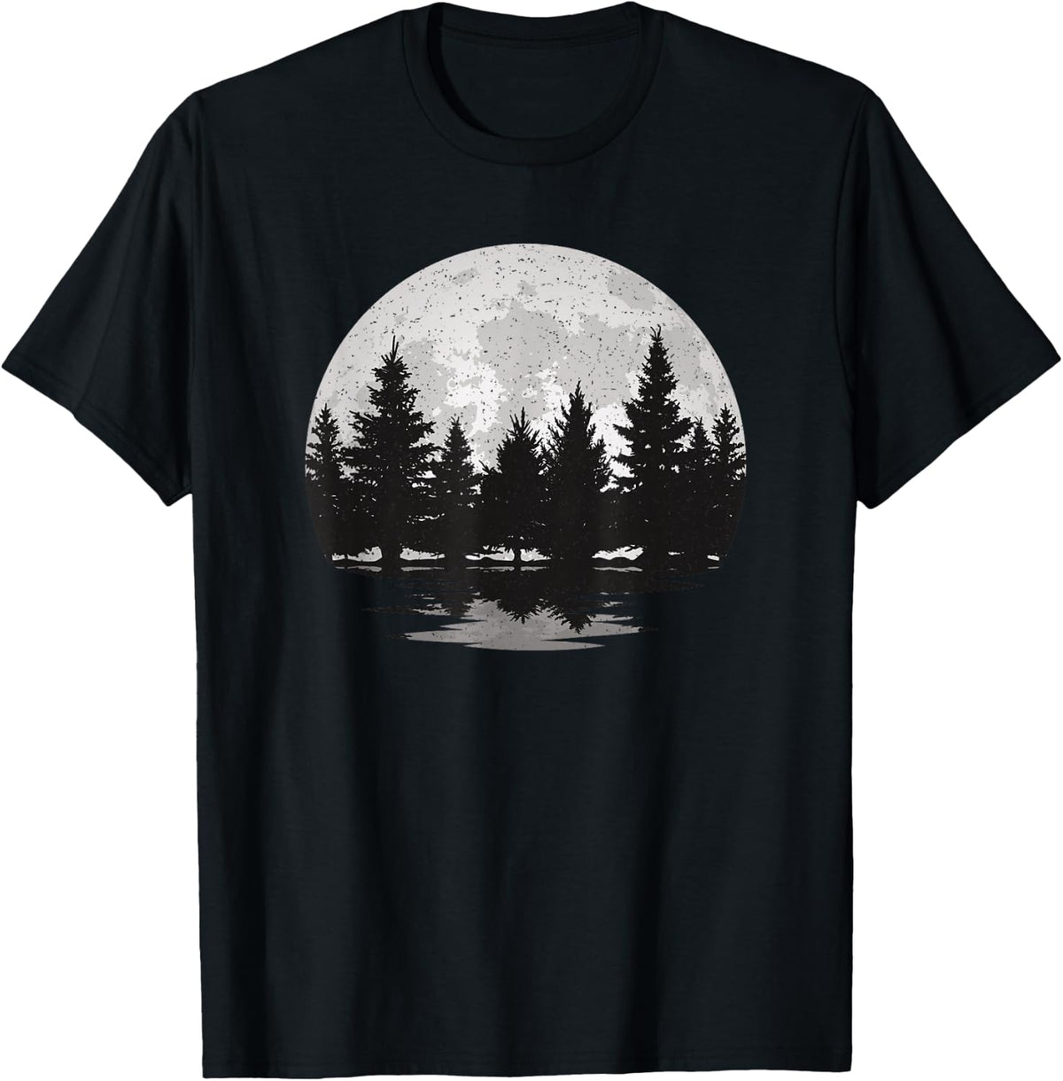 Forest Moon Landscape Outdoor Nature Vintage Graphic Men T-Shirt