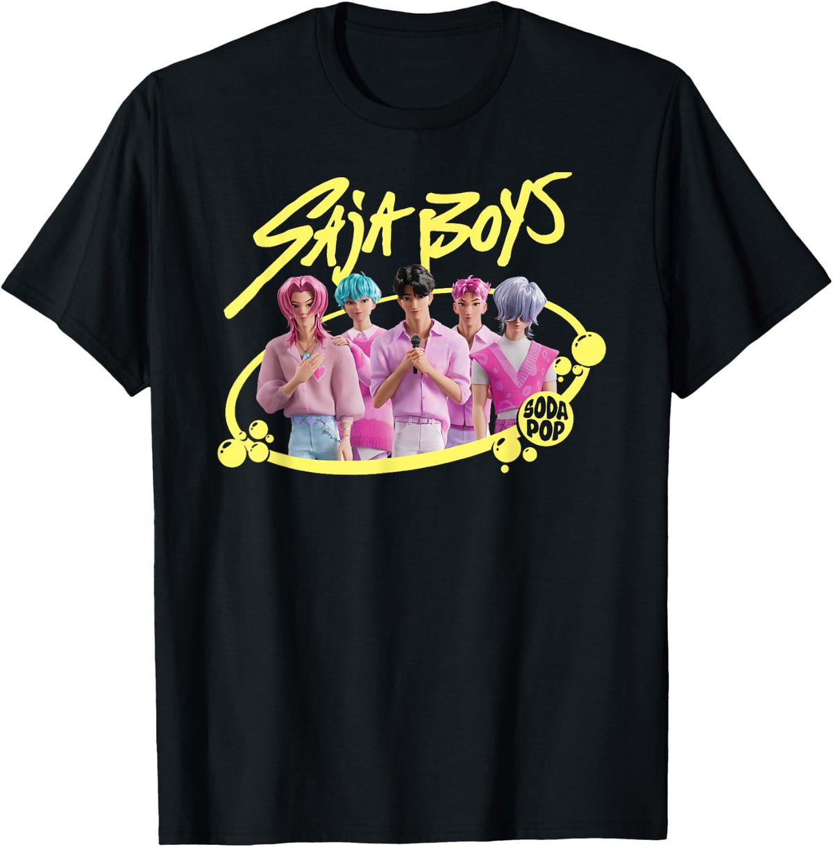 Kpop Demon Hunters Saja Boys Soda Pop Officially Licensed T-Shirt