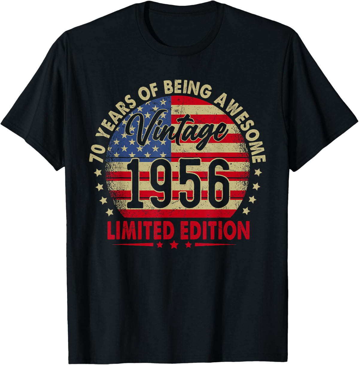 Vintage 1956 Limited Edition 70th Birthday 70 Years Old T-Shirt