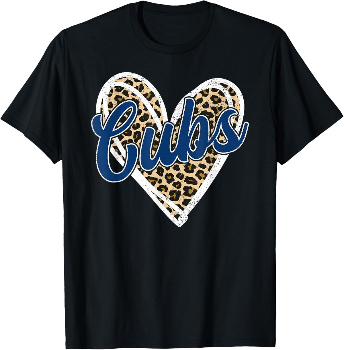 Vintage Cubs Heart Leopard Gifts for Men Women Boy Girl Kid T-Shirt