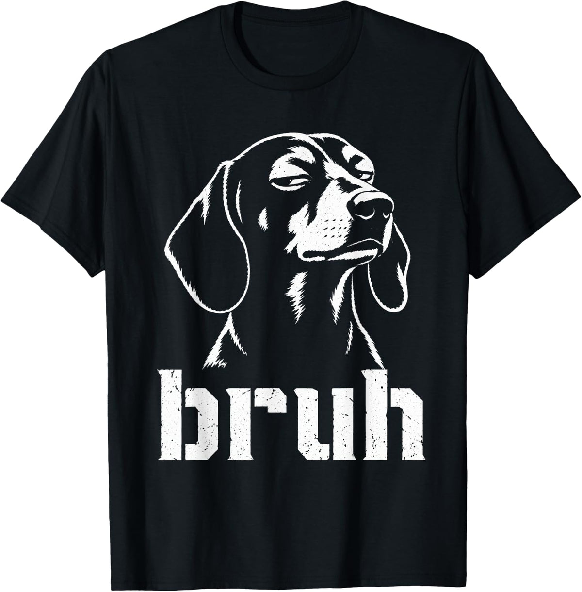 Bruh Funny Dachshund Meme Graphic Dog Mom Dachshund Lovers T-Shirt