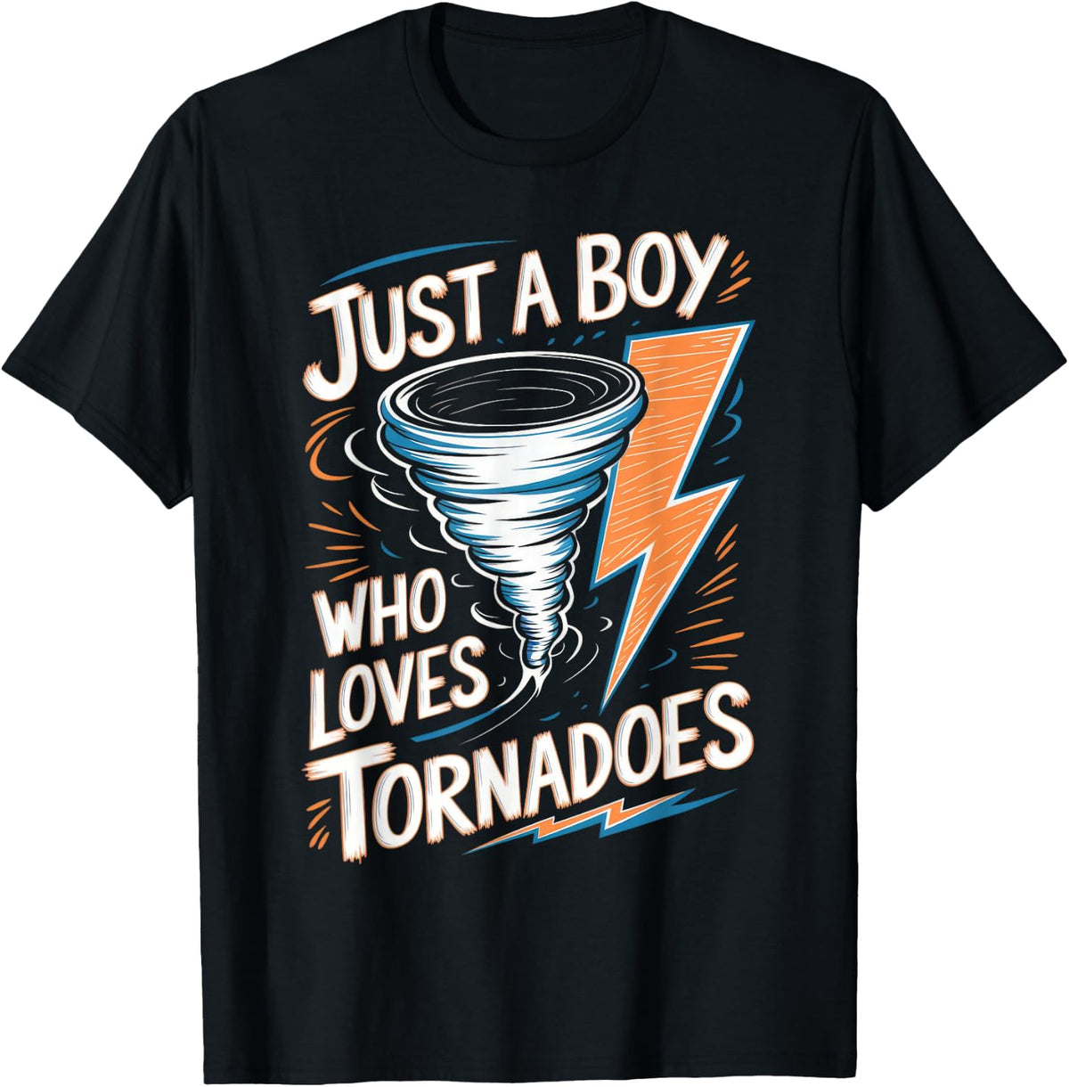 Just a Boy Who Loves Tornado Boys Storm Meteorologist T-Shirt