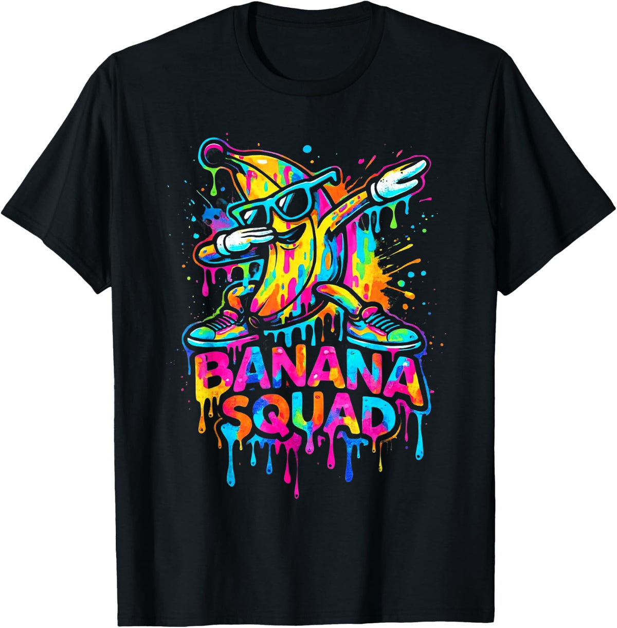 Funny Shirts for Men Banana Squad Drip Dabbing Banana Graphic Tees and T Shirts for Kids Boys