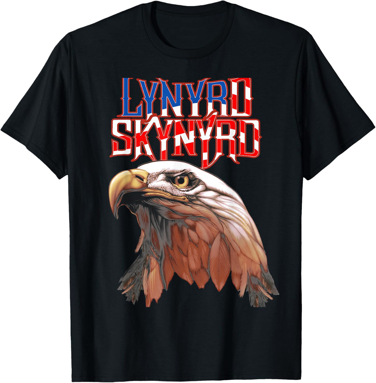 Lynyrd Skynyrd Americana Eagle Free Bird Retro Rock Flag US T-Shirt