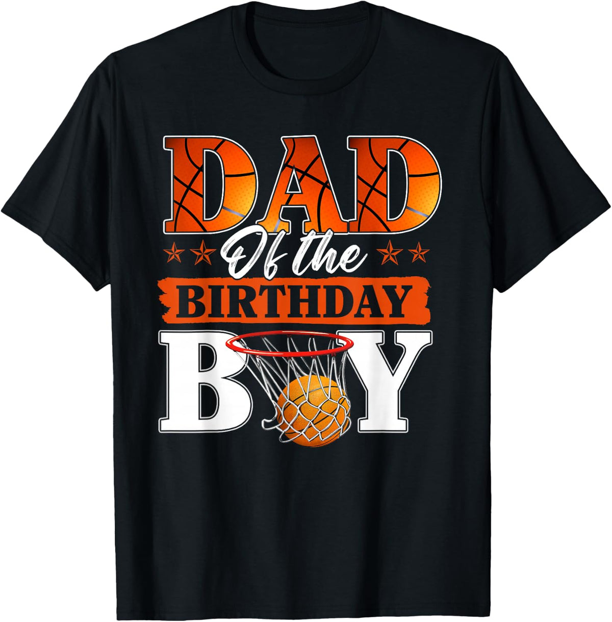 Basketball DAD of The Birthday Boy Family Matching T-Shirt