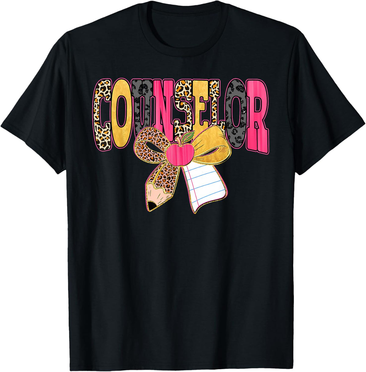 Counselor Teacher Coquette Bow First Day Back to School T-Shirt