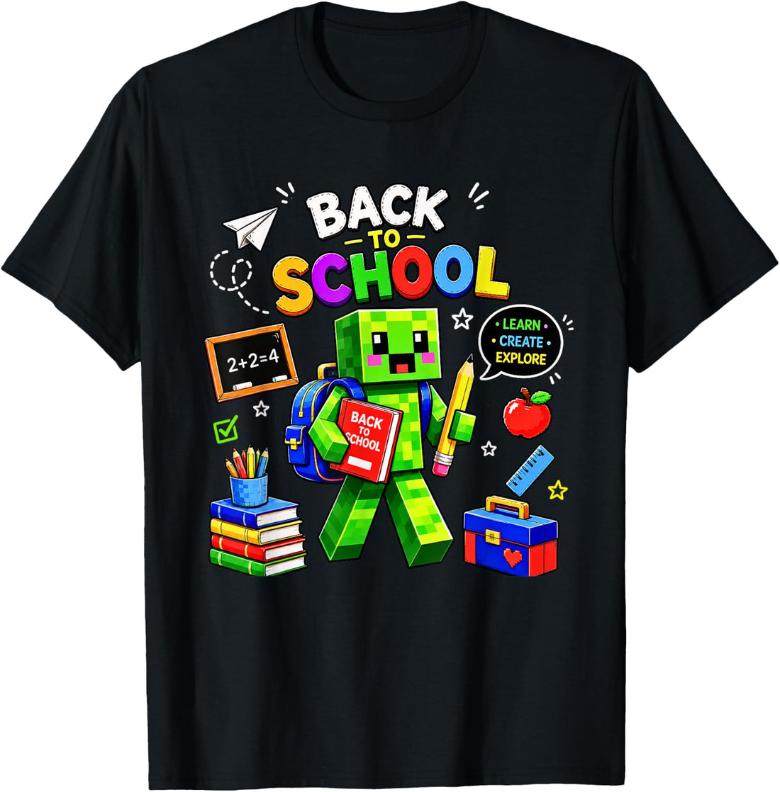 Back to School Gamer Boy Pixel First Day of School T-Shirt