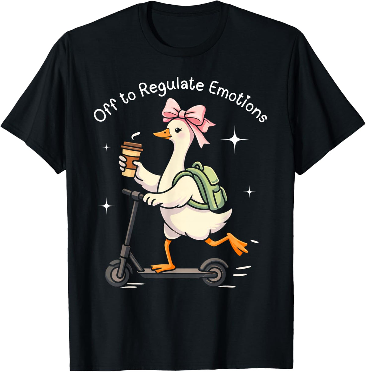 Funny Goose Off to Regulate Emotions Mental Health Counselor T-Shirt