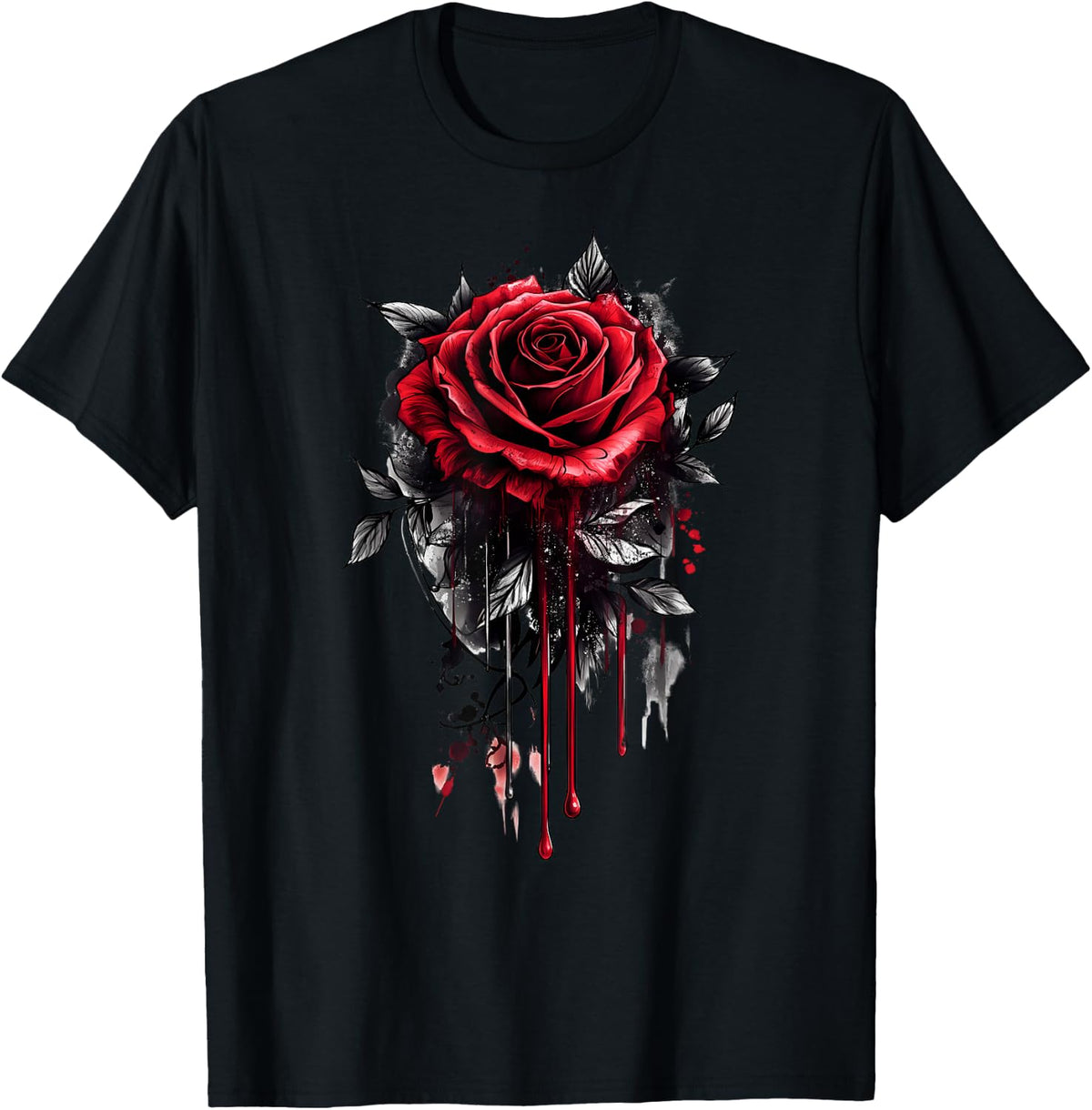 Red Melting Rose Flower Botanist Garden Flower Red Rose T-Shirt