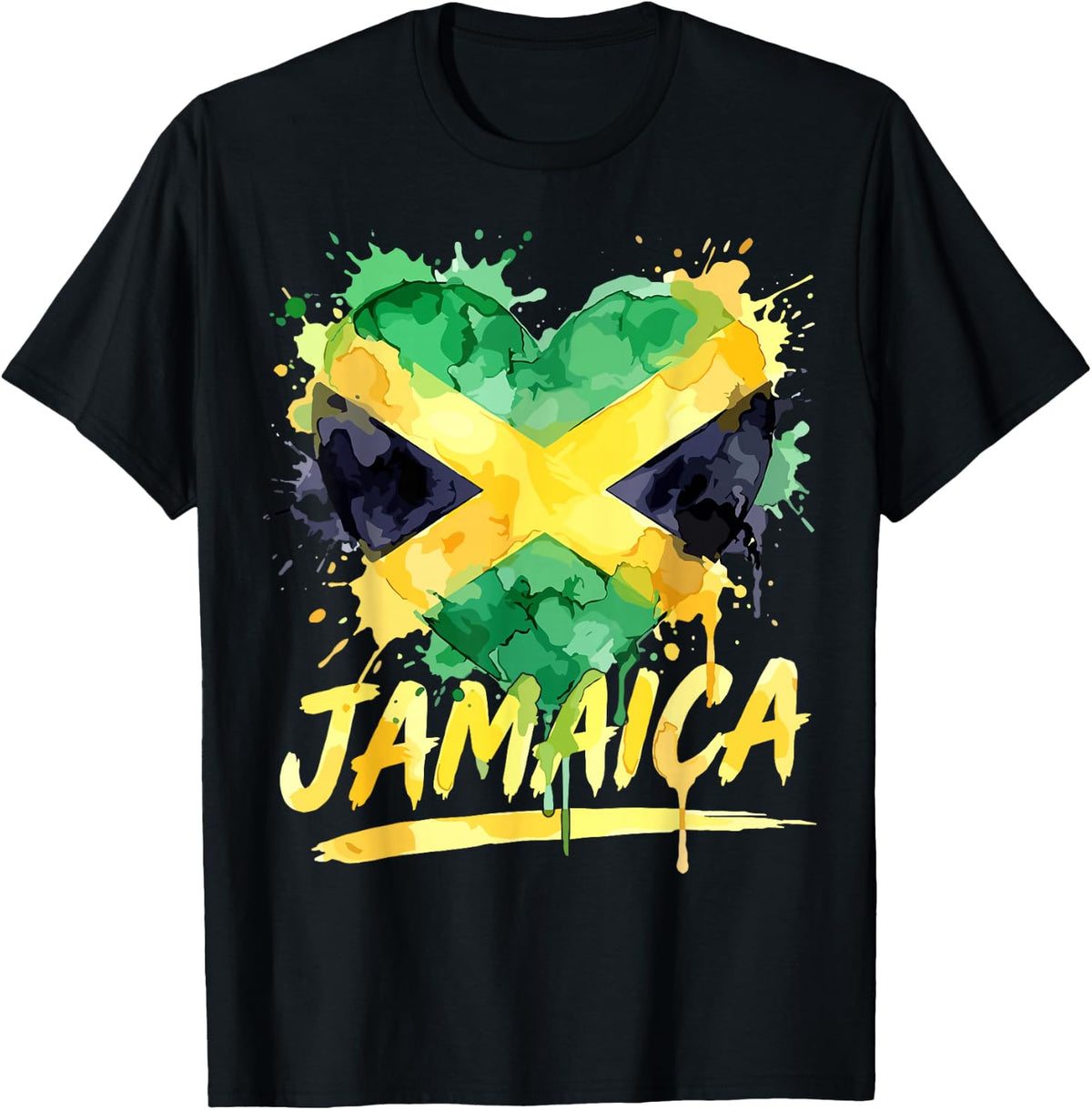 Colorful Jamaican Flag Jamaica T-Shirt