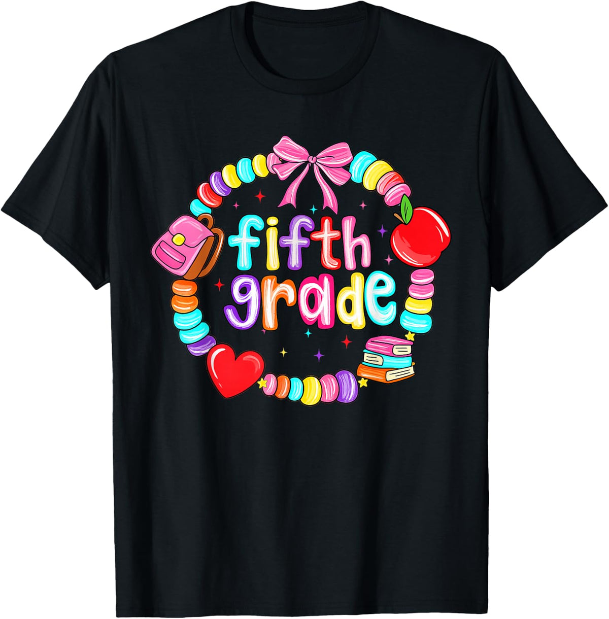 5th Grade for Girls Back to School First Day of Fifth Grade T-Shirt