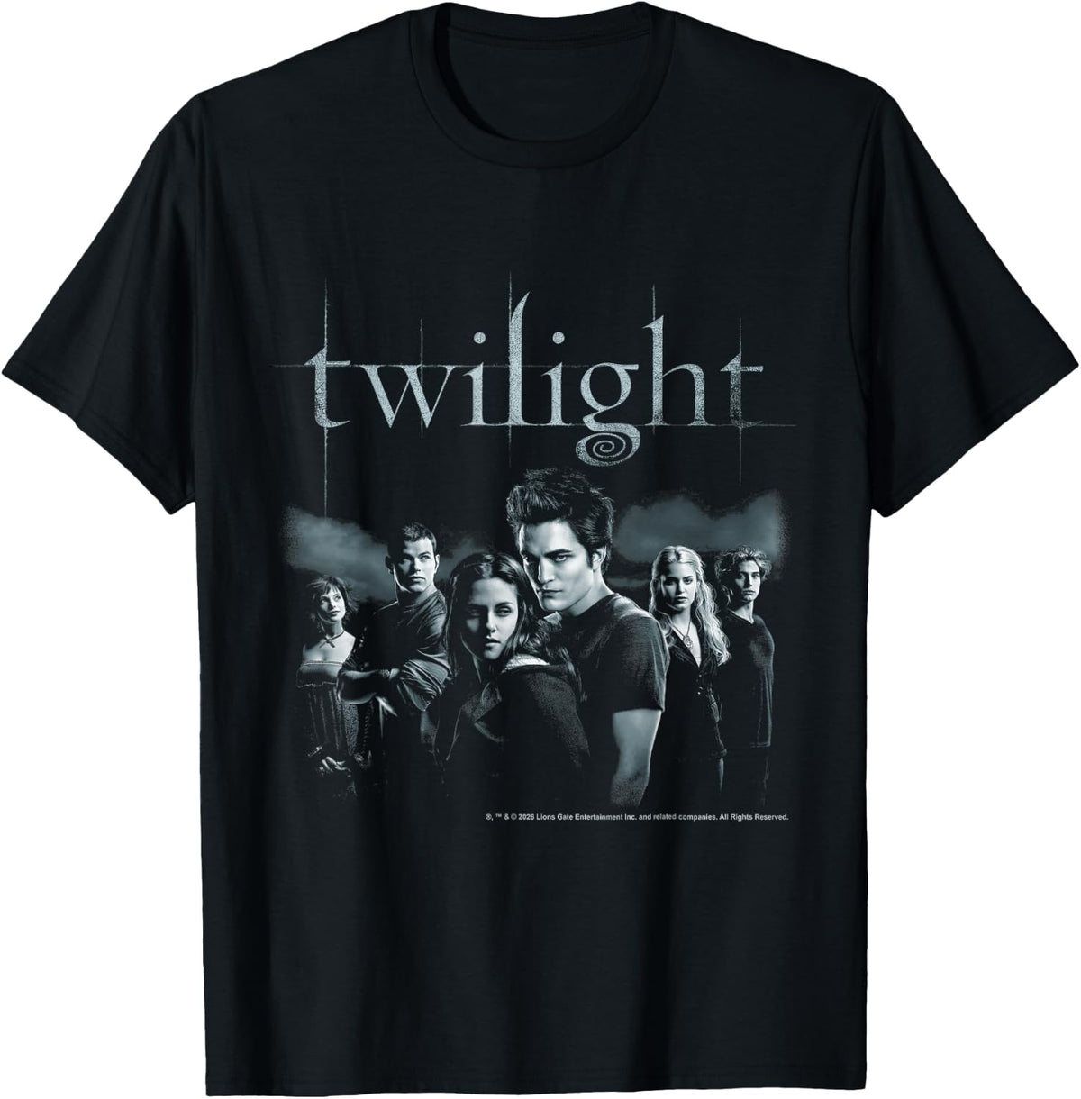 Twilight Black and White Moody Cast Photo Vampire Movie T-Shirt