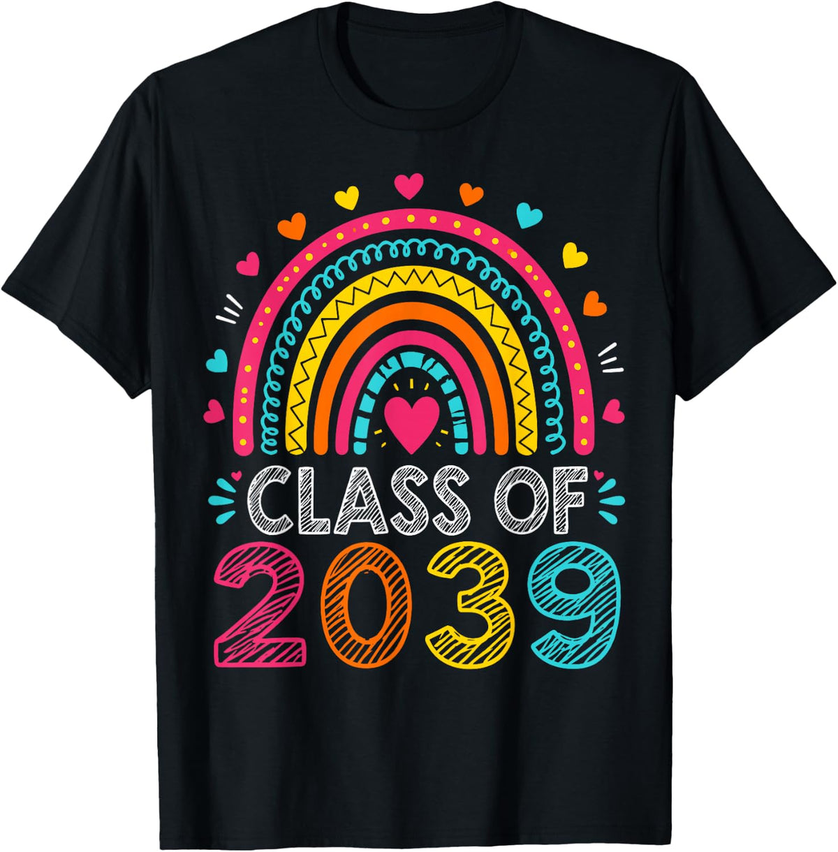 Class of 2039 Grow with Me First Day School 2039 Graduation T-Shirt