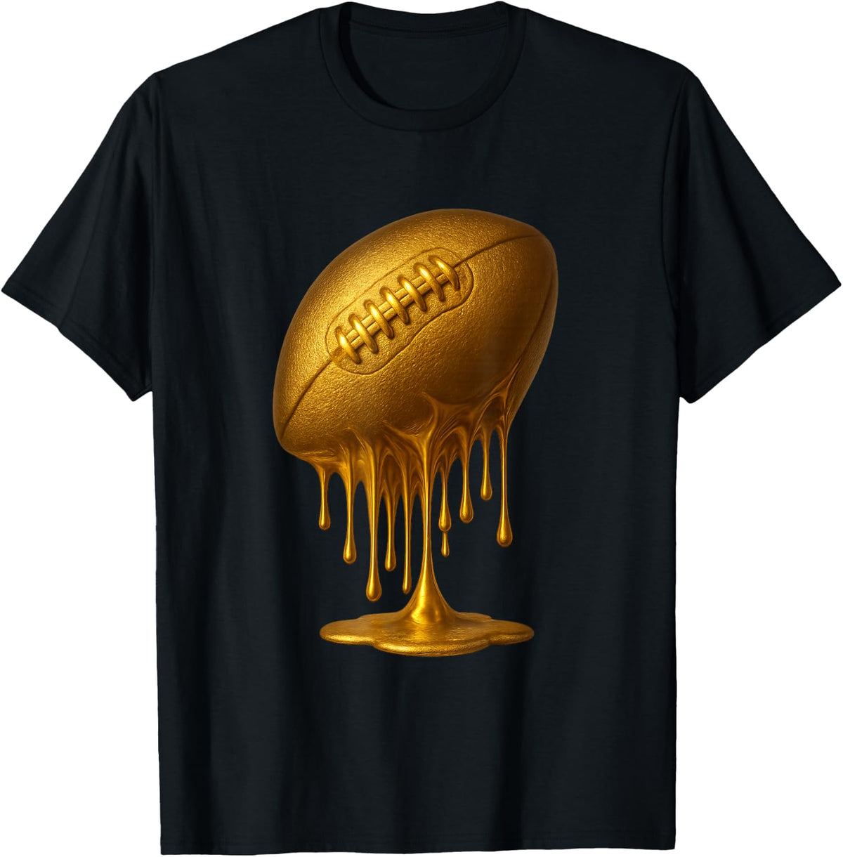 Football Drip Drippy Gold Spirit Wear Game Day Boys Youth T-Shirt