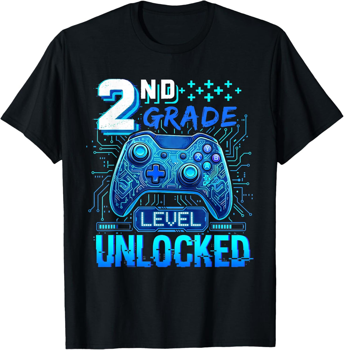 Back to School 2nd Grade First Day Level Unlocked Gamer Boys T-Shirt