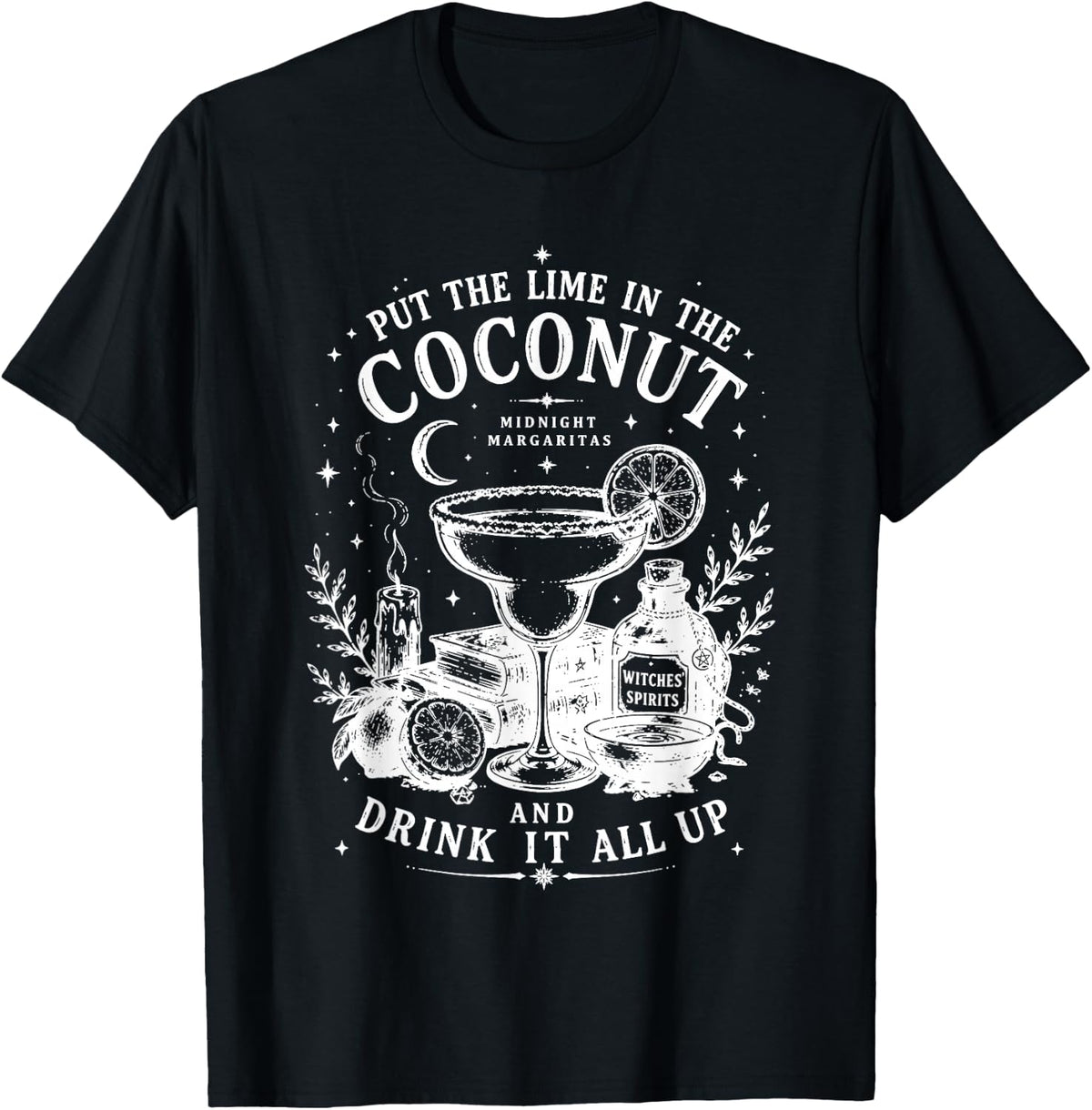 Vintage Midnight Margaritas Retro Halloween Practical Magic T-Shirt