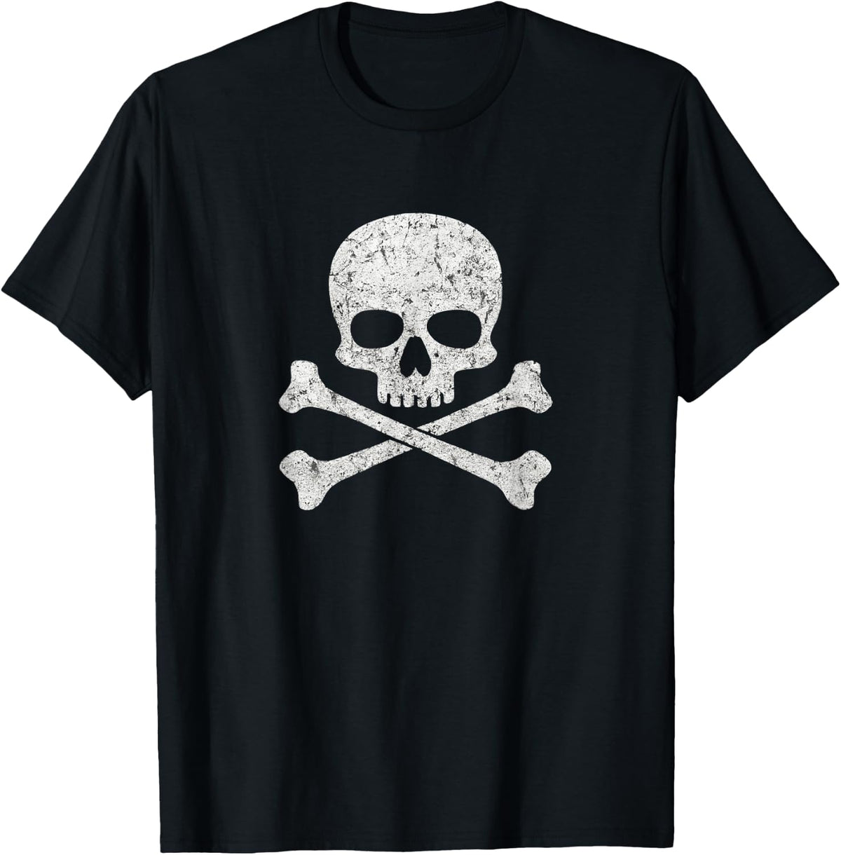 Skull Crossbones Halloween Skeleton Jolly Roger Boys Girls T-Shirt
