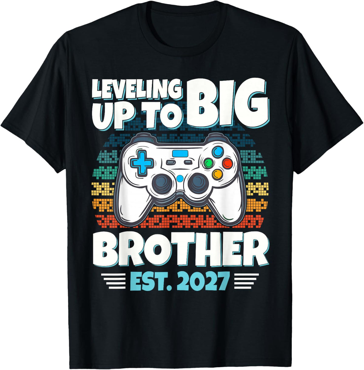 Leveling up to Big Brother est 2027 Gamer Boys Gaming Kids T-Shirt