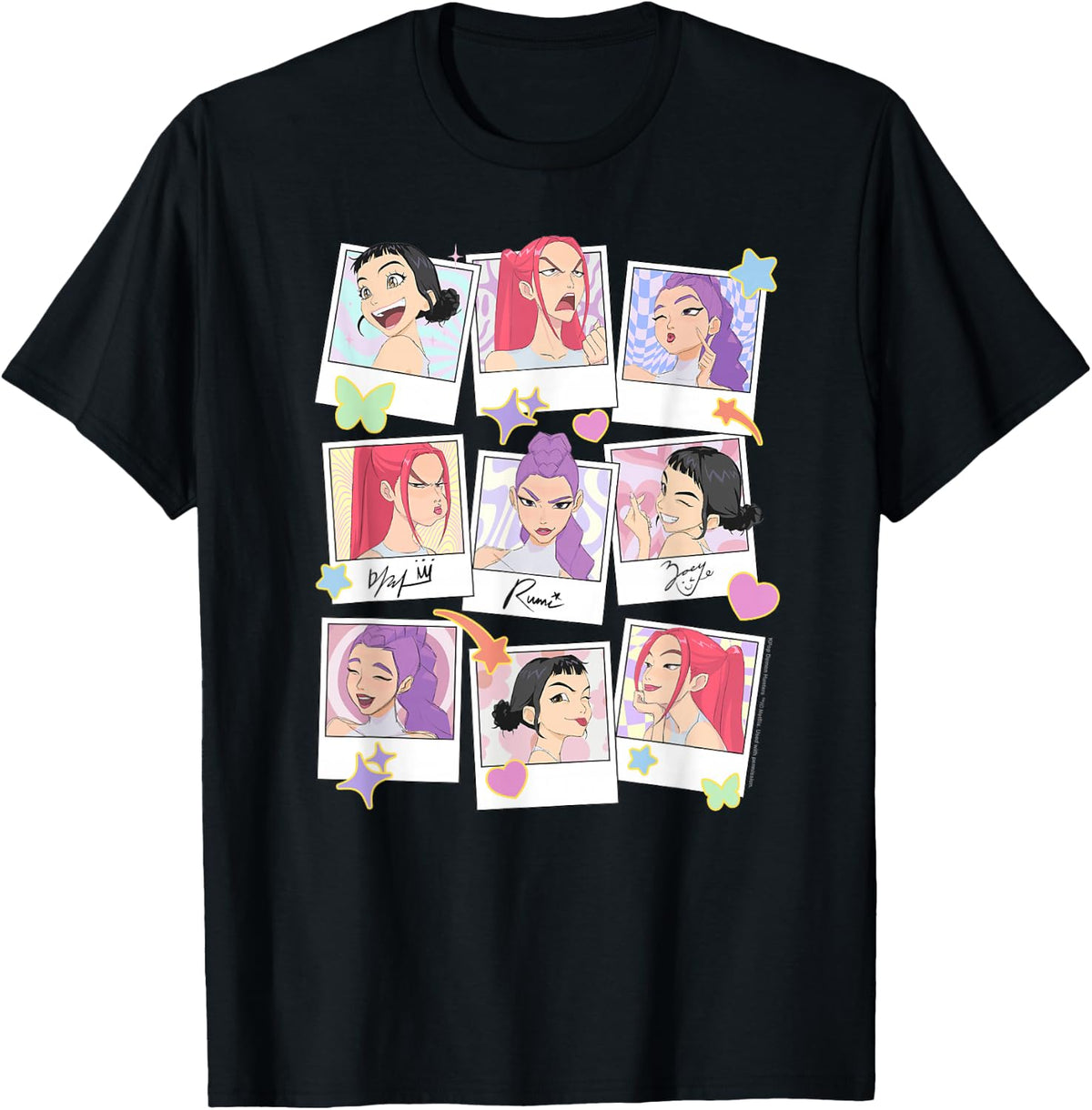 Kpop Demon Hunters Huntrix Polaroid Frames T-Shirt
