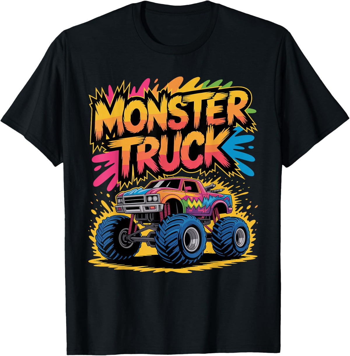 Cool Monster Truck Art for Kids Boys Girls Monster Truck T-Shirt