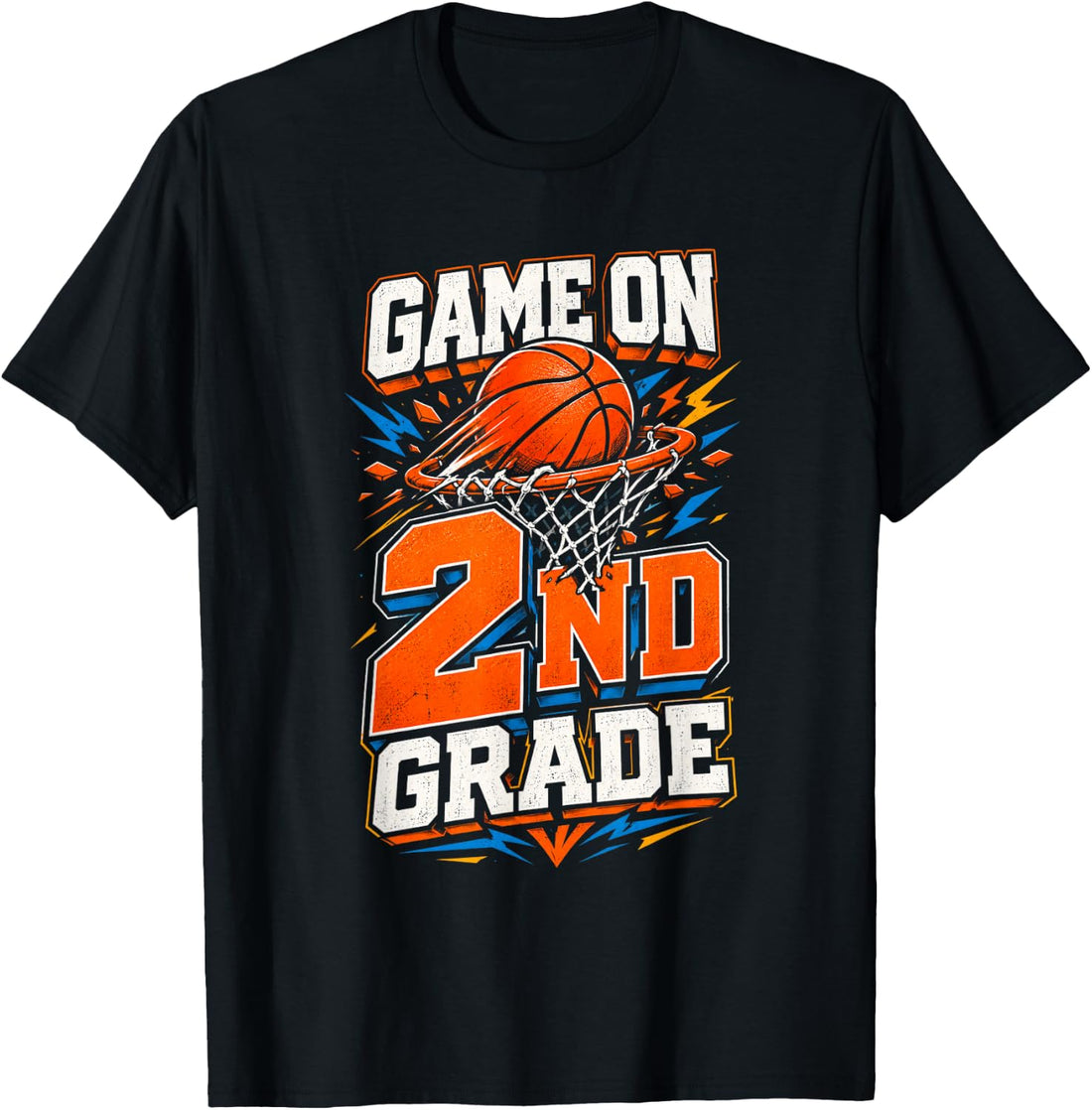 Back to School 2nd Grade Game On Second Grade Basketball T-Shirt