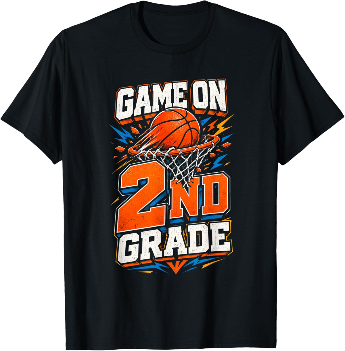 Back to School 2nd Grade Game On Second Grade Basketball T-Shirt