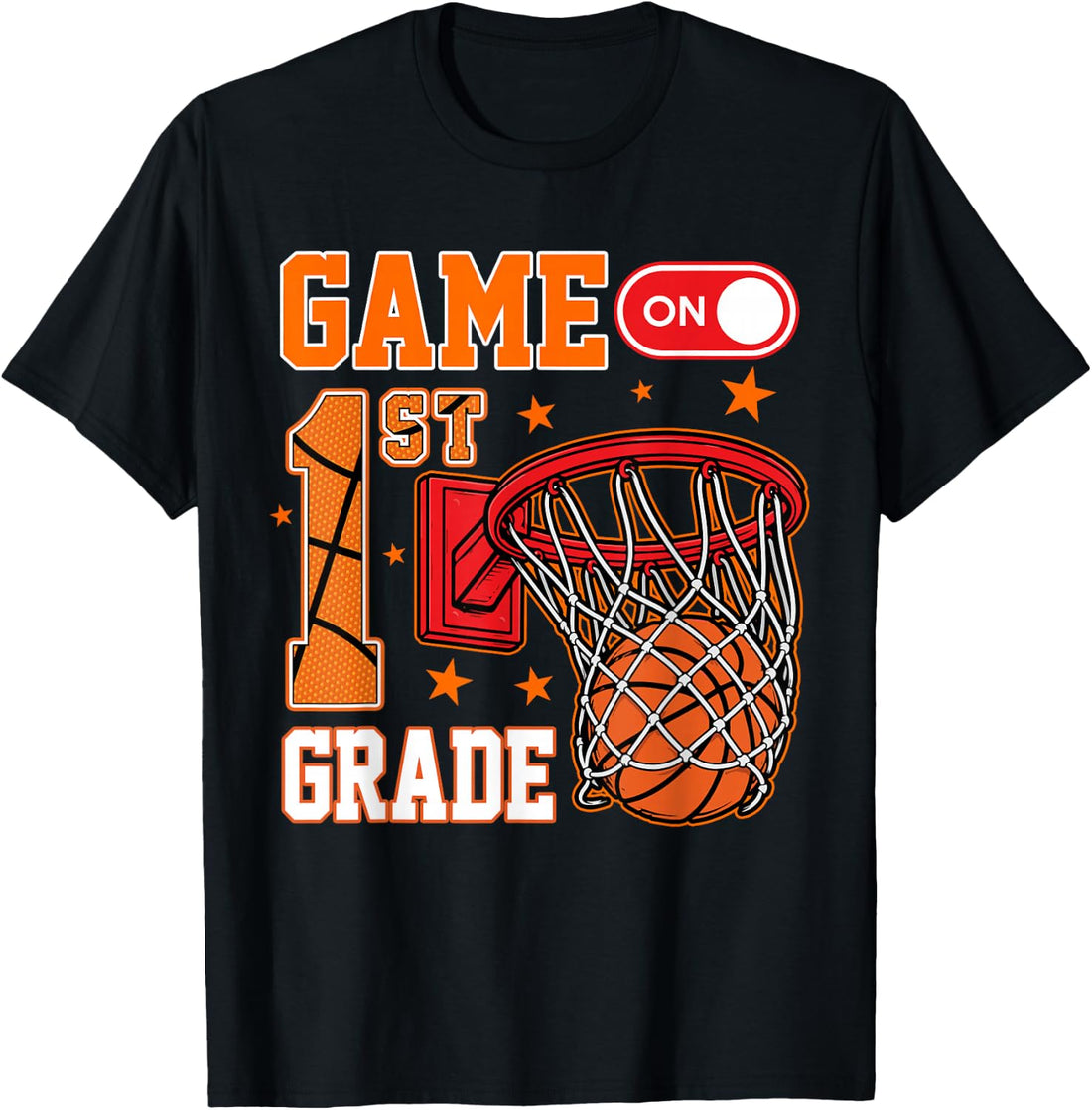 1st Grade Basketball Back to School First Grade Boys Kids T-Shirt