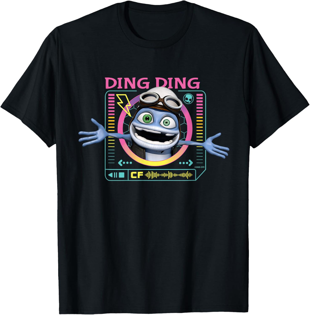 Crazy Frog Retro Music Player for Kids Funny Ding Ding T-Shirt