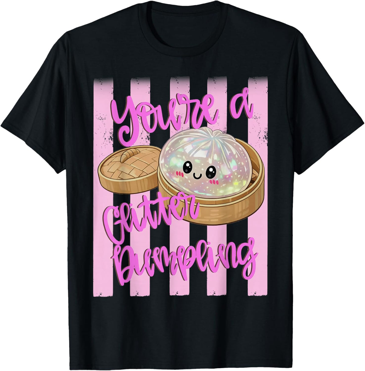 Funny Striped You're A Dumpling Cute Dumpling Kids Girls T-Shirt