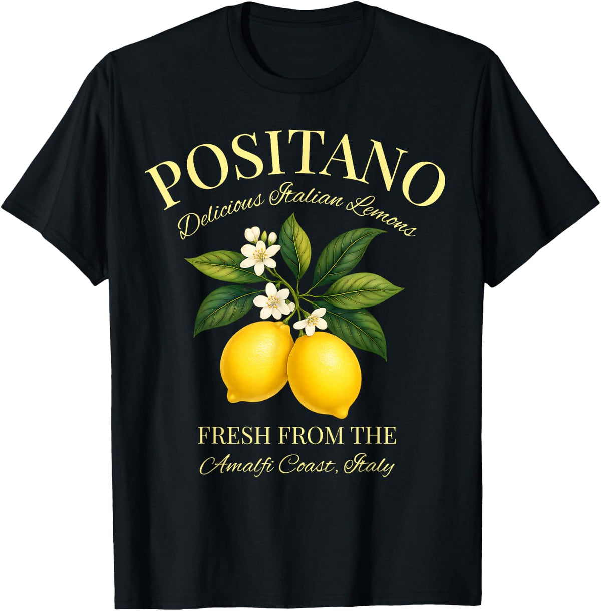 Positano Amalfi Coast Italian Lemons Graphic Trendy T-Shirt