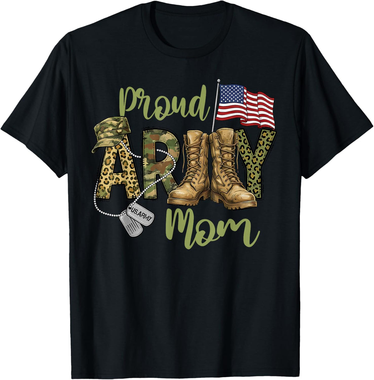 Proud Army Mom Military Mom Veterans Day Mother's Day T-Shirt