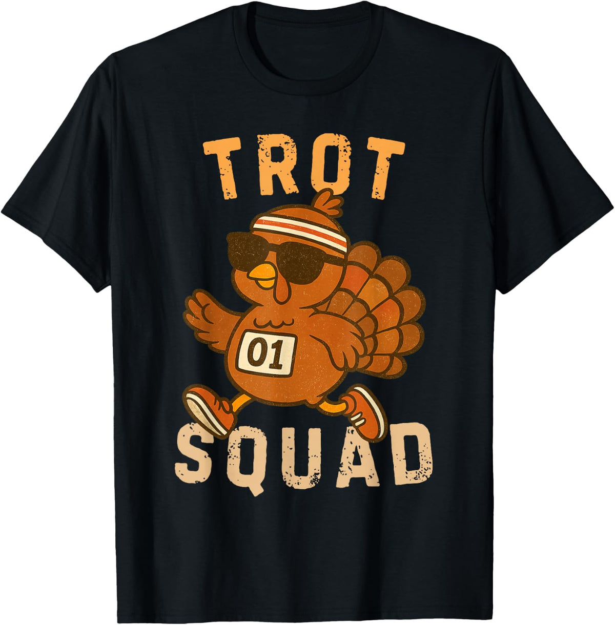 Funny Running Turkey Trot Squad 2025 Thanksgiving Women Men T-Shirt