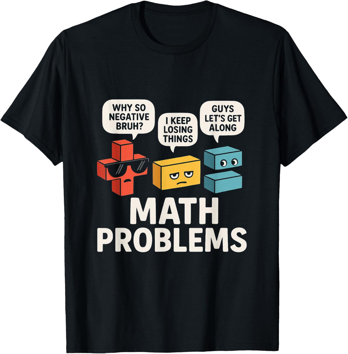 Math Problems Symbols Funny Teacher Back to School Girl Boy T-Shirt