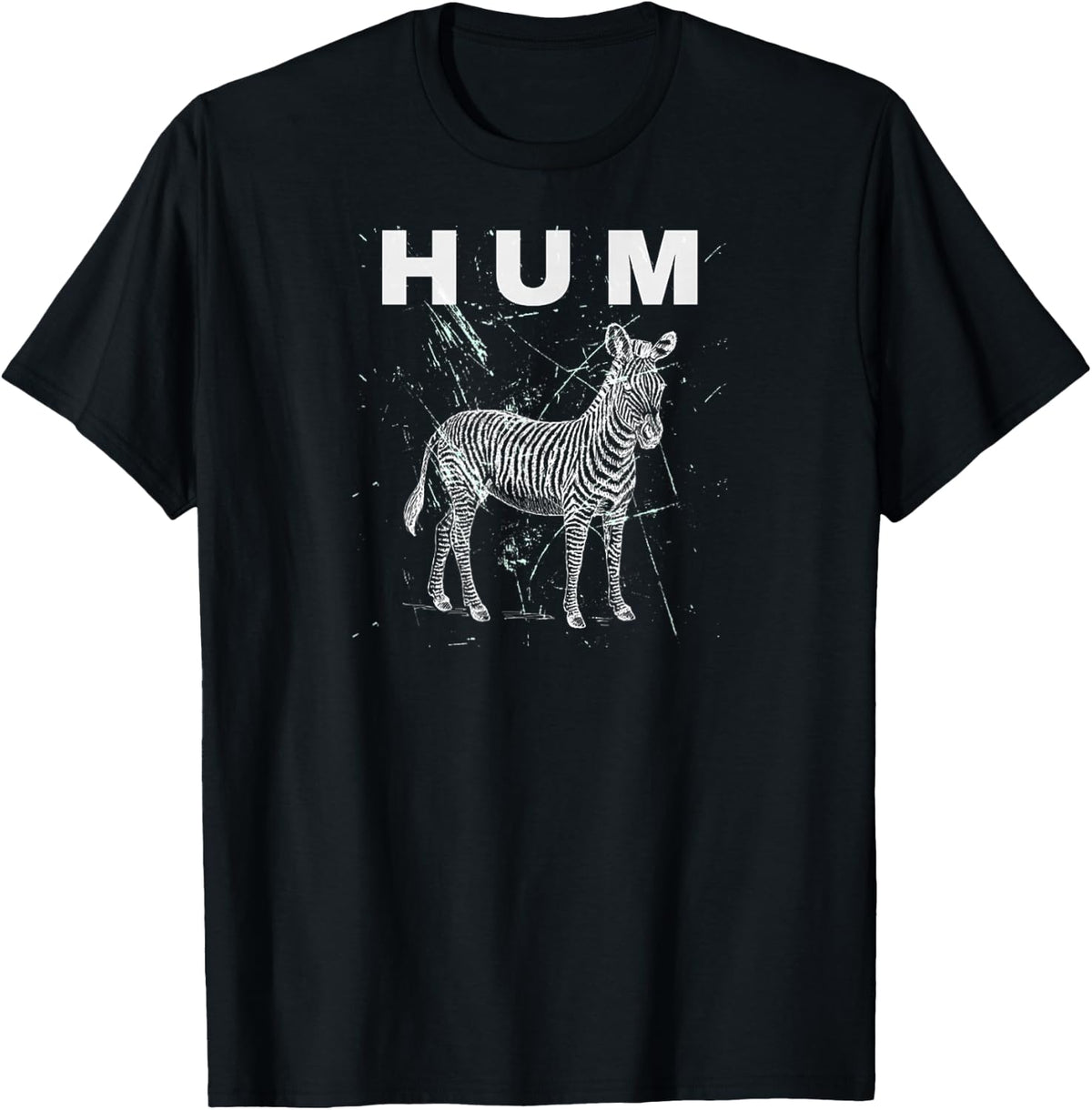 Vintage Animal Lover HUM Funny Retro Design Zebra Meme T-Shirt