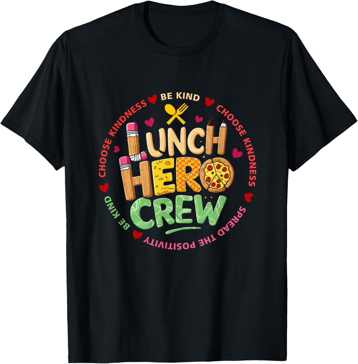 School Lunch Hero Squad Funny Cafeteria Employee Crew Lady T-Shirt