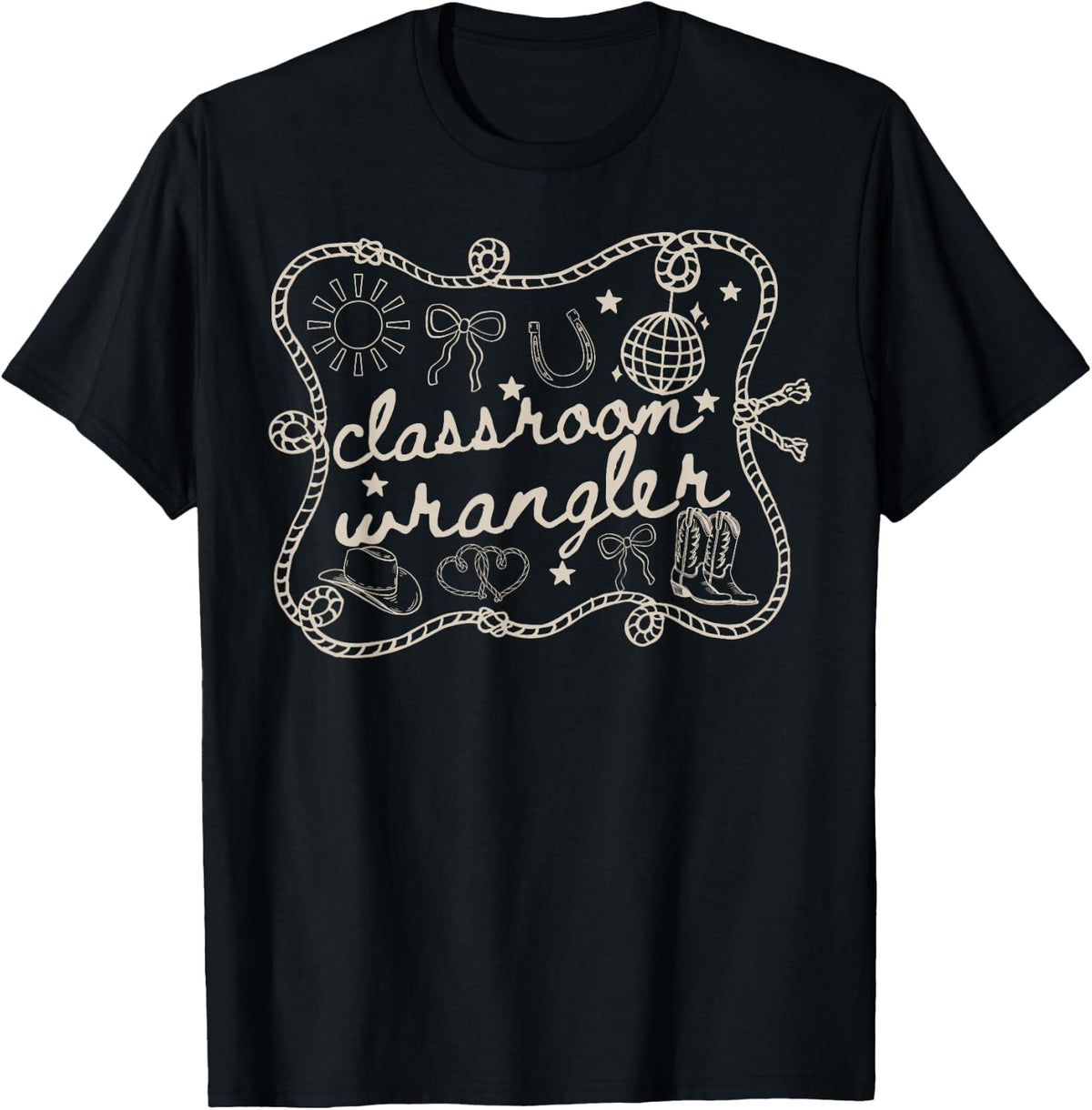 Classroom Wrangler Teacher Western Cowboy Back to School T-Shirt