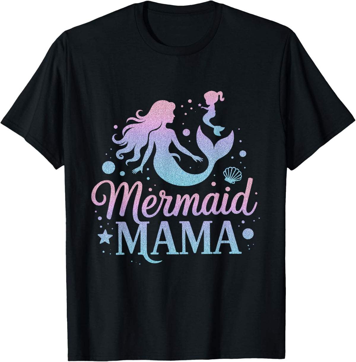Mermaid Mama Mermaid Mom Mommy Happy Mother's Day Matching T-Shirt