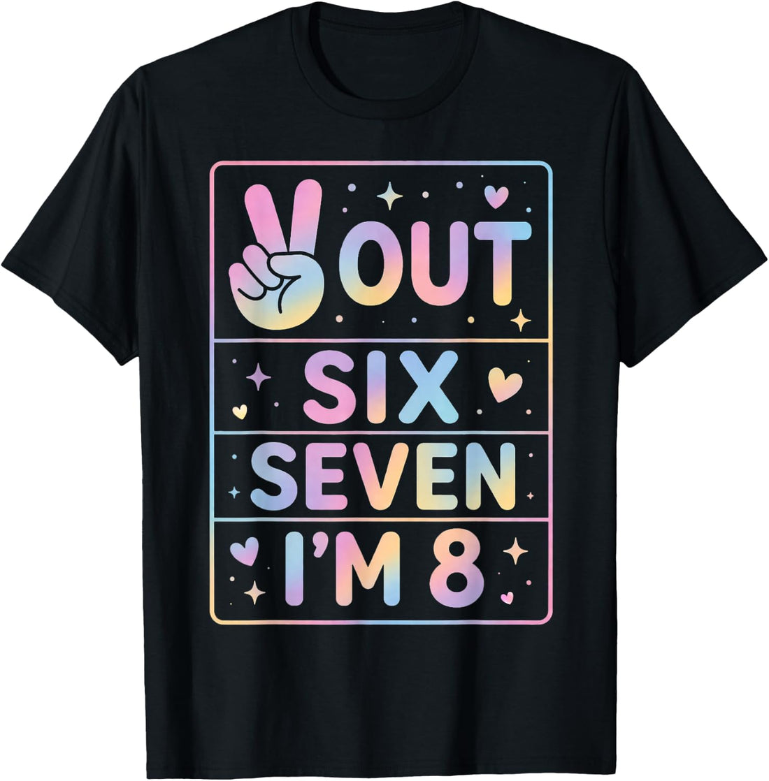 8th Birthday Girl Outfit Funny Meme Tee T-Shirt for Eight Year Old Girls