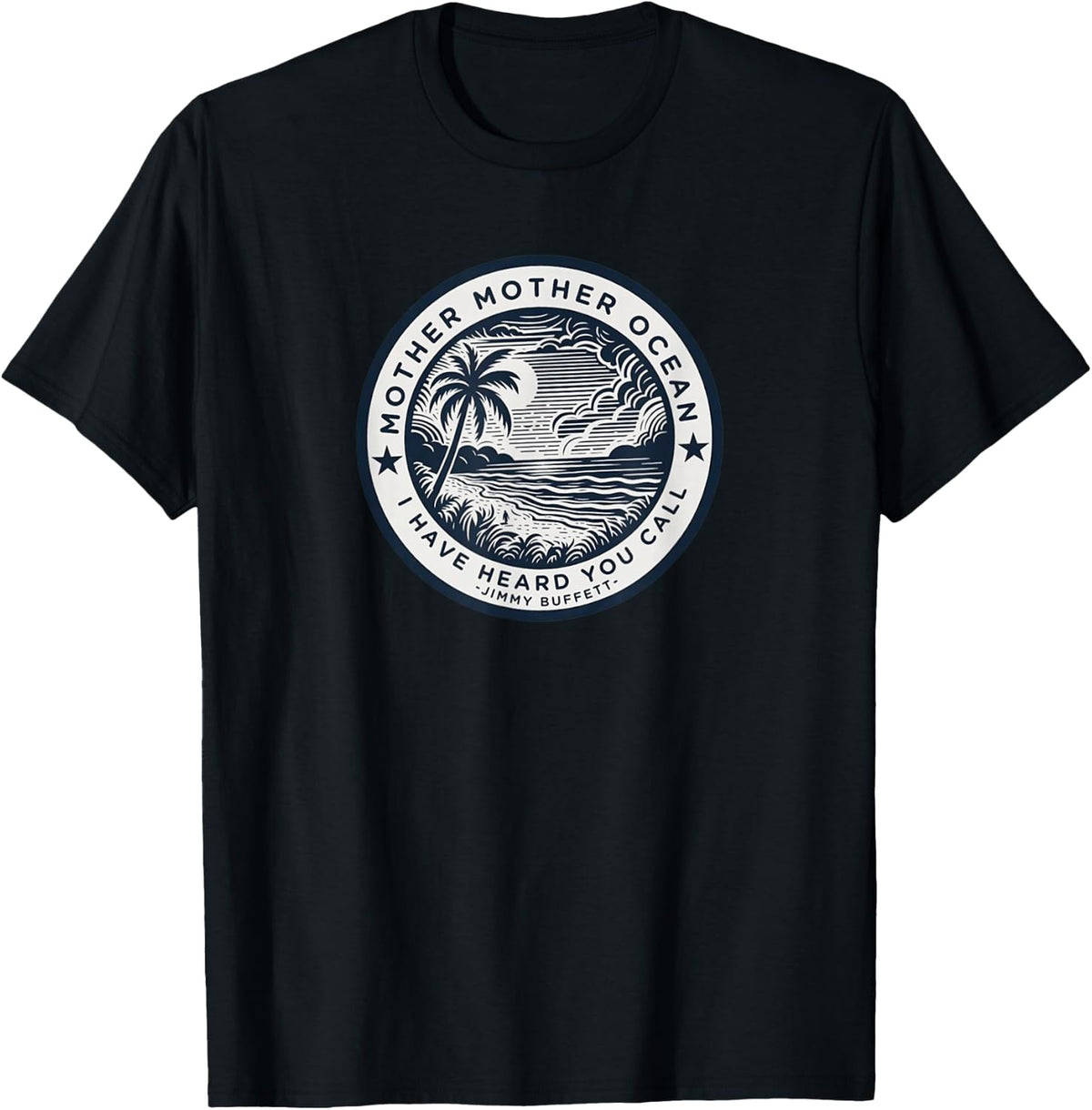 Vintage Mother Ocean JimBuffett Tribute Latitudes Distressed T-Shirt