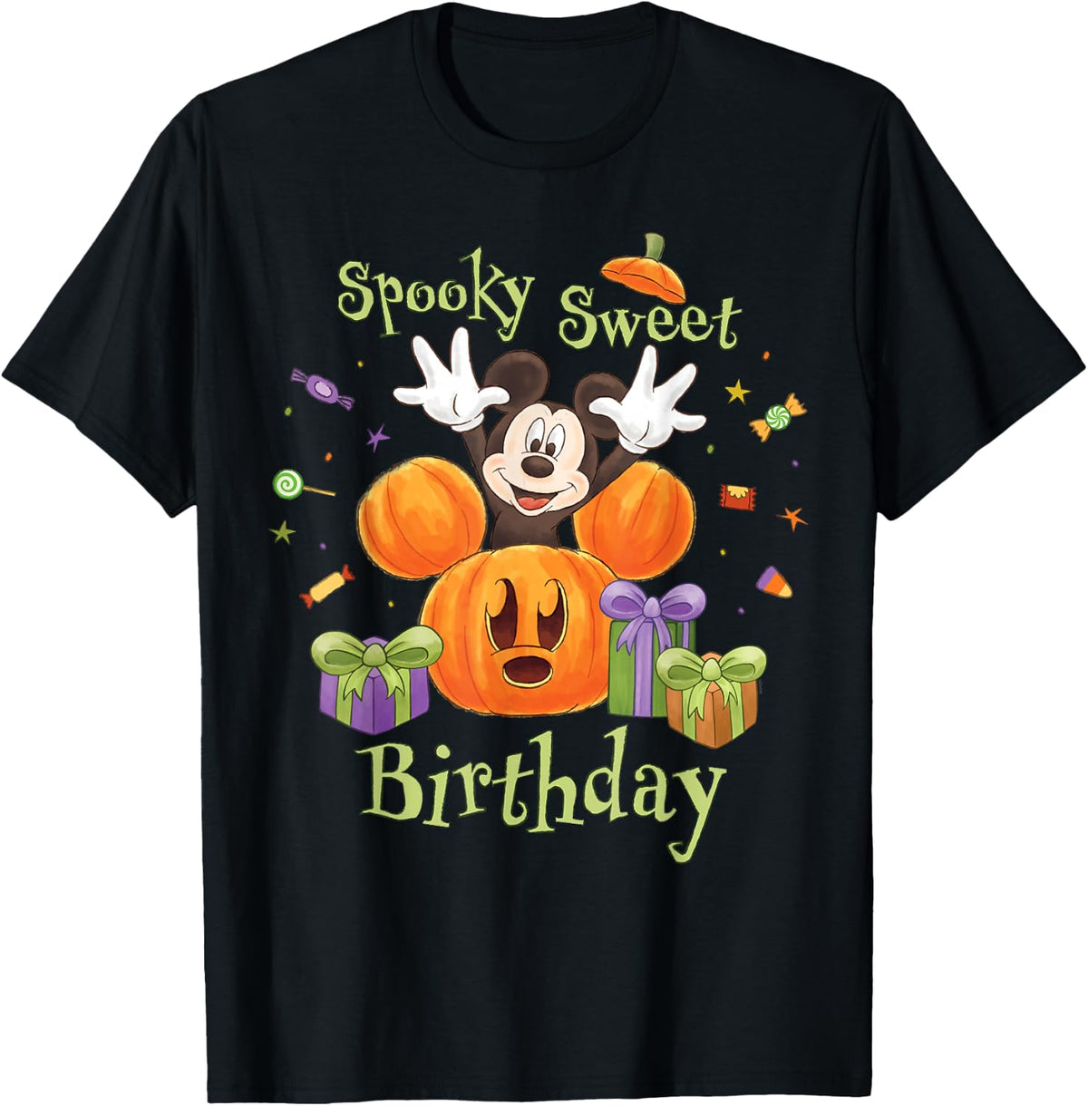 Disney Mickey Mouse Halloween Spooky Sweet Birthday Party T-Shirt