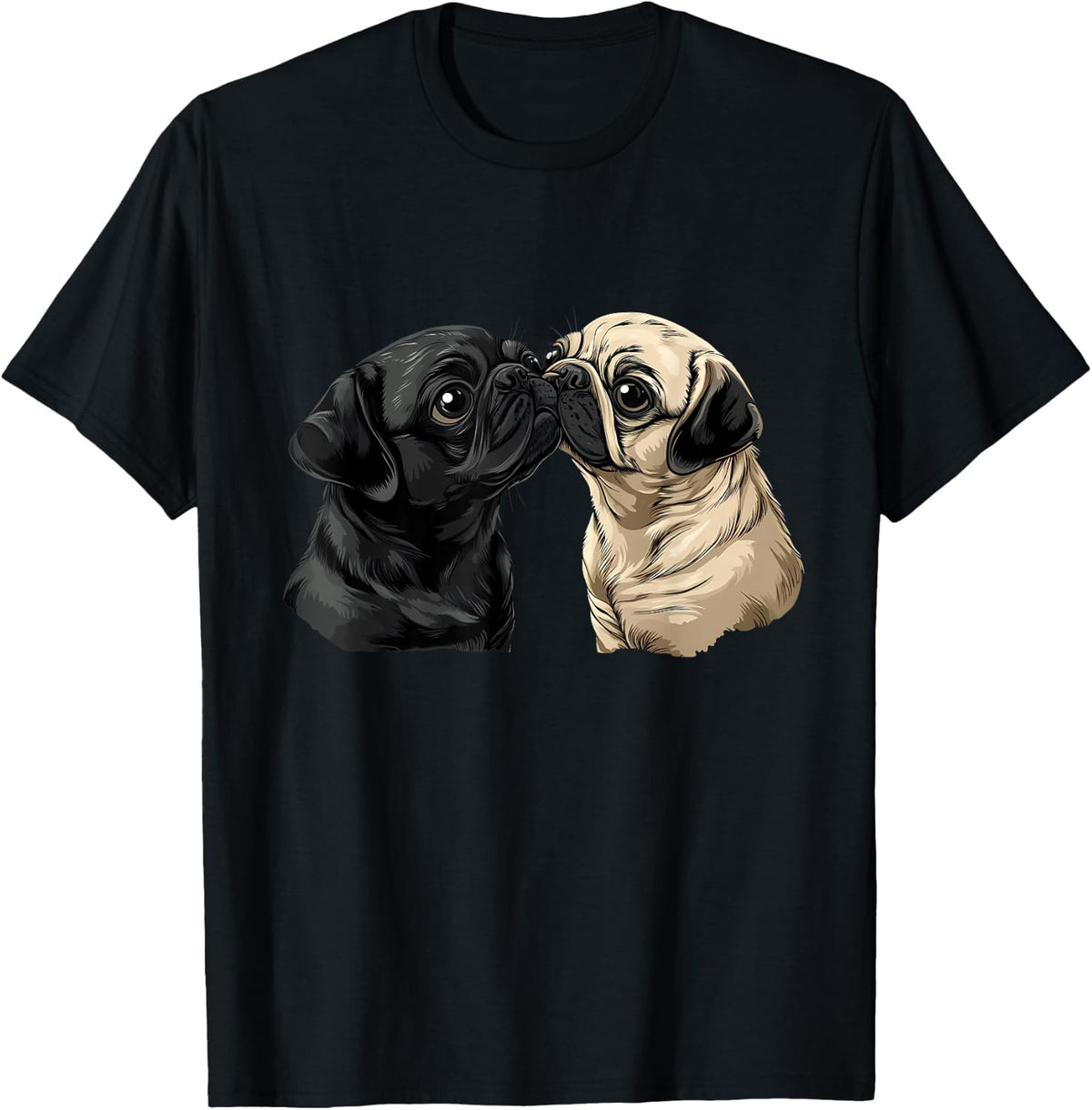 Pug Dog Face Colorful Portrait Animal Cute Pug Lover T-Shirt
