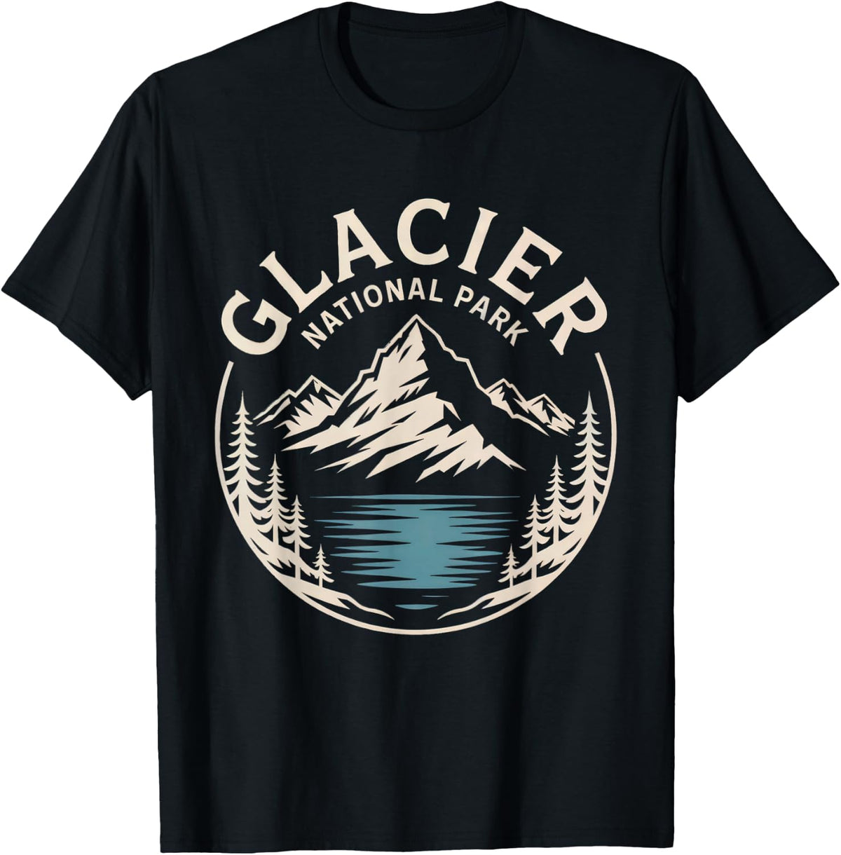 Glacier National Park Retro Outdoor Nature US National Park T-Shirt