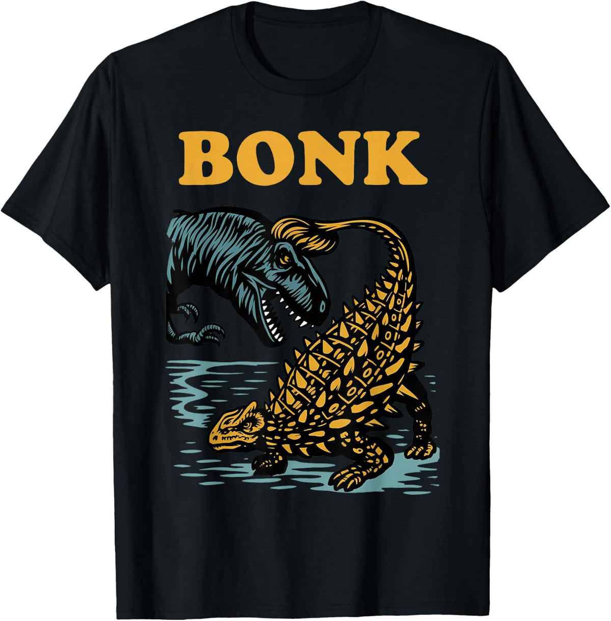 Bonk Dinosaur Funny Prehistoric Humor Design T-Shirt